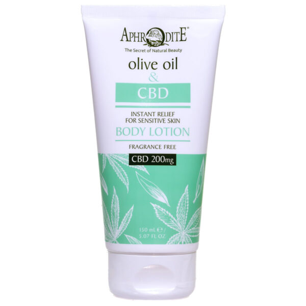 Aphrodite Instant Relief Body Lotion with Olive Oil & 200mg CBD