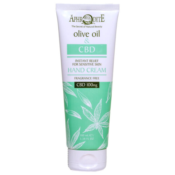 Aphrodite Instant Relief Hand Cream with Olive Oil & CBD (100mg)