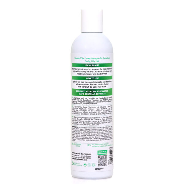 Aphrodite Dandruff Be Gone Shampoo with Olive Oil & CBD (100mg) - Image 2