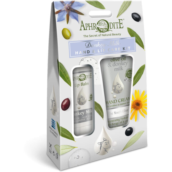 Aphrodite Donkey Milk Hand and Lip Care Kit - Image 2