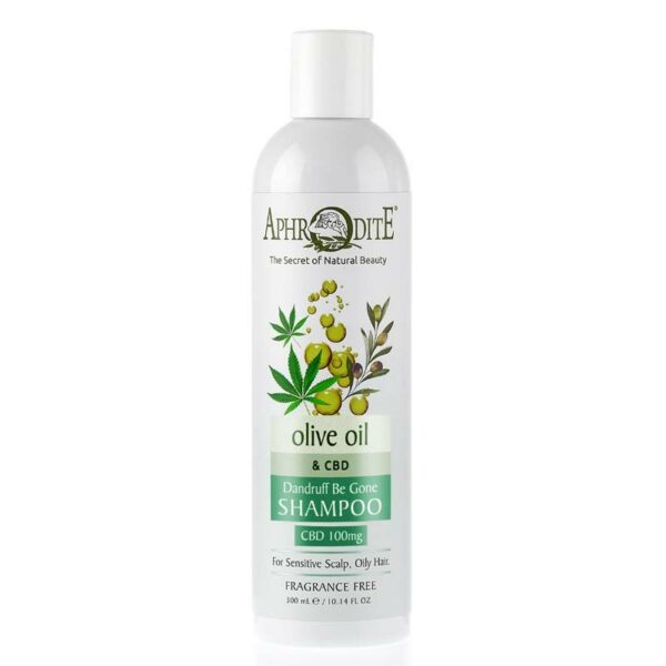 Aphrodite Dandruff Be Gone Shampoo with Olive Oil & CBD (100mg) - Image 3