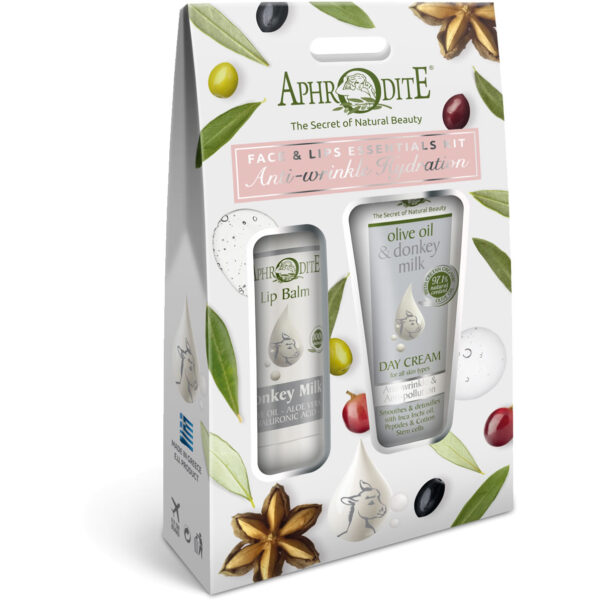 Aphrodite Donkey Milk Face and Lips Kit Anti-Wrinkle Hydration - Image 2