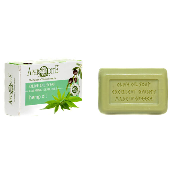 Aphrodite Pure Olive Oil Soap with Hemp Oil - Fragrance Free - Image 3