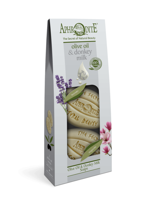 Aphrodite Olive Oil & Donkey Milk Soap - Lavender & Magnolia 2-Pack