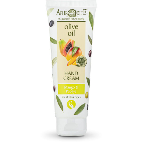 Aphrodite Hand Cream with Mango and Papaya Ingredients