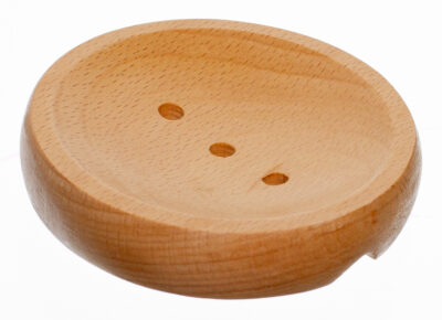 Round Beech Wood Soap Dish