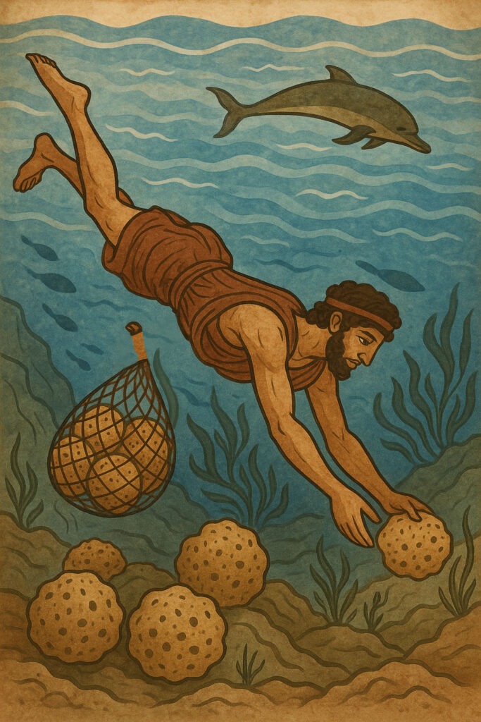 ancient Greek sponge diver
