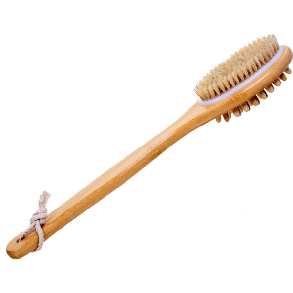 Bamboo Dual Head Bath Brush and Massager