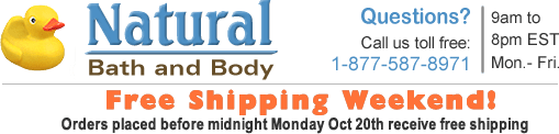 natural bath & body shop - free shipping weekend logo