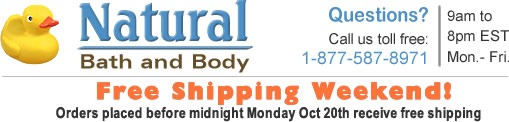 natural bath & body shop - free shipping weekend logo