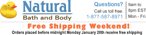 Natural Bath & Body Shop Duck Logo and Free Shipping Weekend