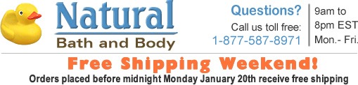 Natural Bath & Body Shop Logo - Free Shipping Weekend