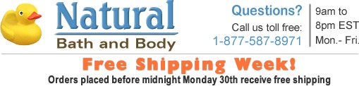 Natural Bath and Body Shop free shipping weekend